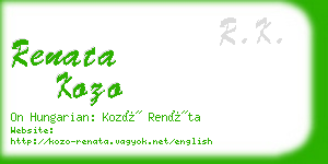 renata kozo business card